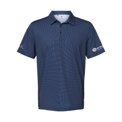 Image of Adidas Men's Diamond Dot Print Polo - NAVY BLUE/WHITE/GREY THREE