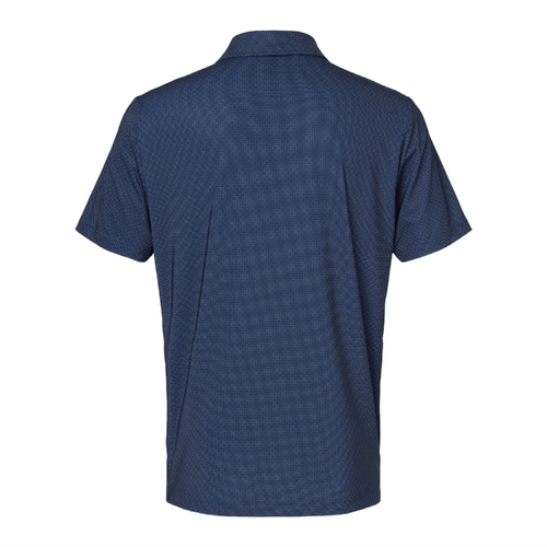 Adidas Men's Diamond Dot Print Polo - NAVY BLUE/WHITE/GREY THREE image thumbnail