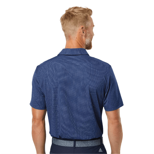 Adidas Men's Diamond Dot Print Polo - NAVY BLUE/WHITE/GREY THREE image thumbnail