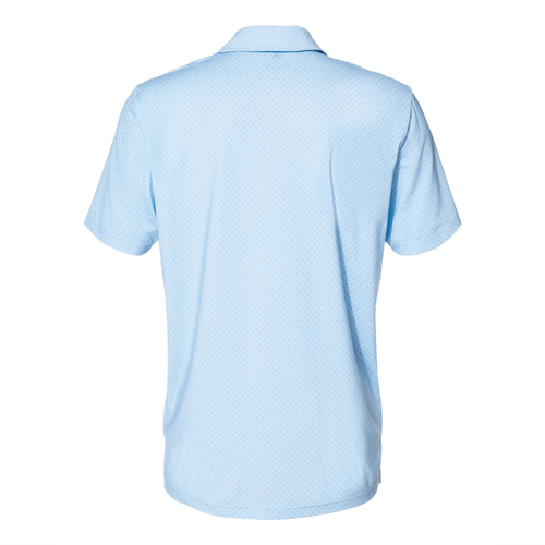 Adidas Men's Diamond Dot Print Polo - GLOW BLUE/WHITE/NAVY image thumbnail