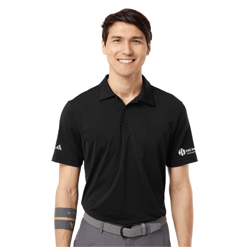 Adidas Men's Ultimate Solid Polo - BLACK image thumbnail