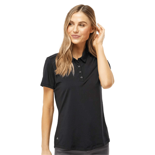 Adidas Women's Ultimate Solid Polo - BLACK image thumbnail