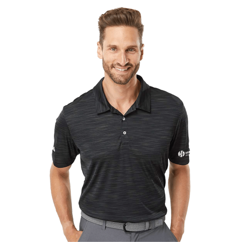 Adidas Men's Melange Polo - BLACK MELANGE image thumbnail