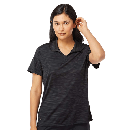 Adidas Women's Melange Polo - BLACK image thumbnail