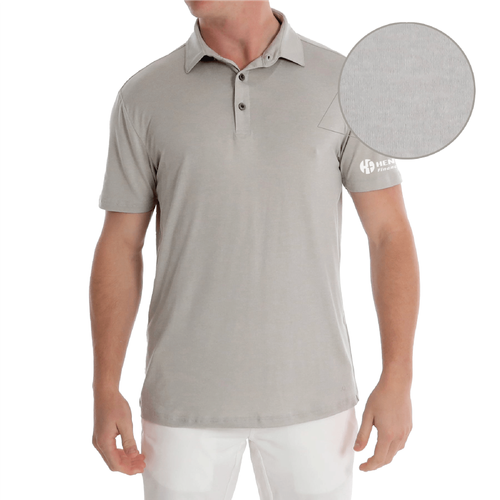 AndersonOrd Men's Gamer Polo - PLATINUM HEATHER image thumbnail