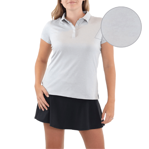 AndersonOrd Women's Gamer Polo - PLATINUM HEATHER image thumbnail