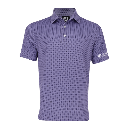 Footjoy Men's Lisle Dot Geo Print Polo - VIOLET/BLACK/WHITE image thumbnail