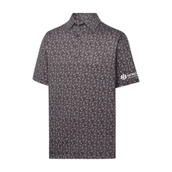 Image of Footjoy Men's Painted Floral Lisle Polo - BLACK