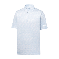 Image of Footjoy Men's Painted Floral Lisle Polo - SKY