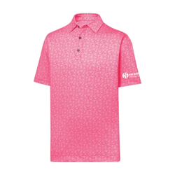 Image of Footjoy Men's Painted Floral Lisle Polo - WATERMELON