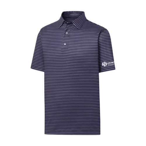 Footjoy Men's Performance Stretch Lisle Pinstripe Polo - NAVY/PINK/WHITE image thumbnail
