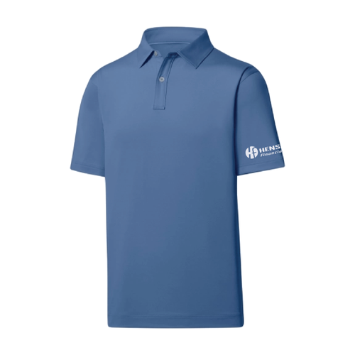 Footjoy Men's Athletic Fit Solid Lisle Polo - INDIGO image thumbnail