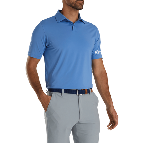 Footjoy Men's Athletic Fit Solid Lisle Polo - INDIGO image thumbnail