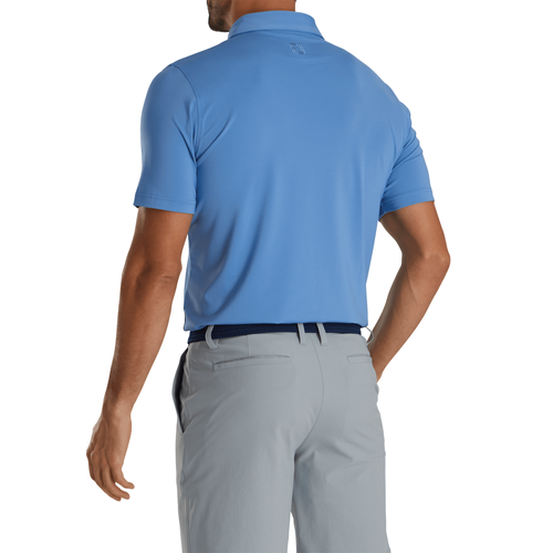 Footjoy Men's Athletic Fit Solid Lisle Polo - INDIGO image thumbnail