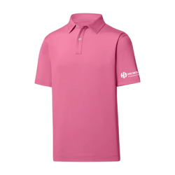 Image of Footjoy Men's Athletic Fit Solid Lisle Polo - FLAMINGO