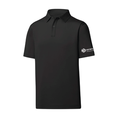 Footjoy Men's Athletic Fit Solid Lisle Polo - BLACK image thumbnail