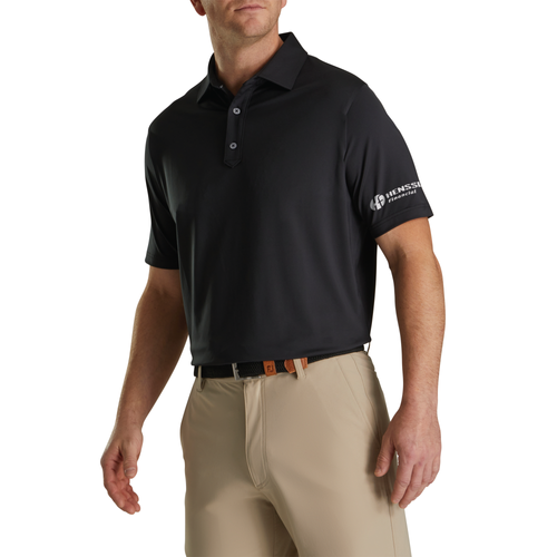 Footjoy Men's Solid Lisle Polo - BLACK image thumbnail