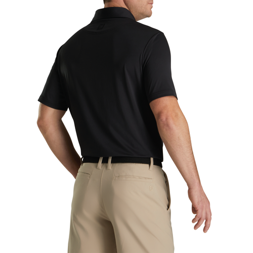 Footjoy Men's Solid Lisle Polo - BLACK image thumbnail