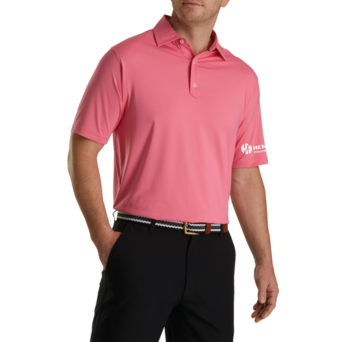Footjoy Men's Solid Lisle Polo - WATERMELON image thumbnail