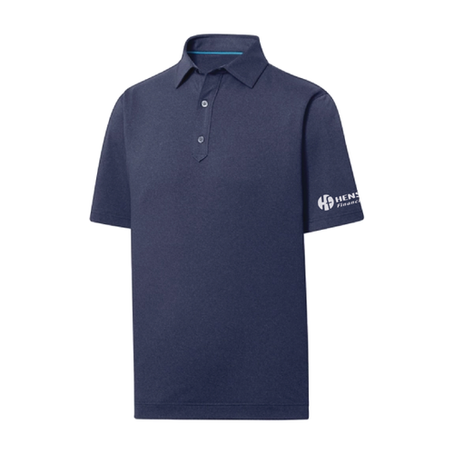 Footjoy Men's Solid Lisle Polo - HEATHER NAVY image thumbnail