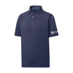 Image of Footjoy Men's Solid Lisle Polo - HEATHER NAVY