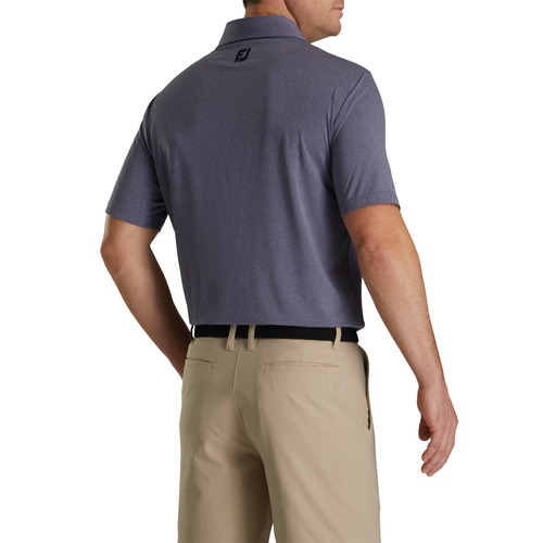 Footjoy Men's Solid Lisle Polo - HEATHER NAVY image thumbnail