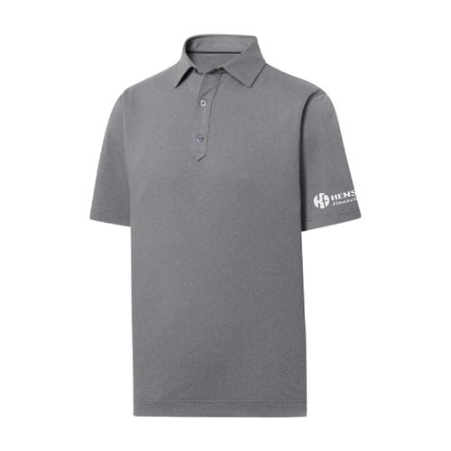 Footjoy Men's Solid Lisle Polo - HEATHER CHARCOAL image thumbnail