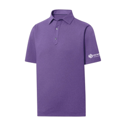 Image of Footjoy Men's Solid Lisle Polo - HEATHER VIOLET