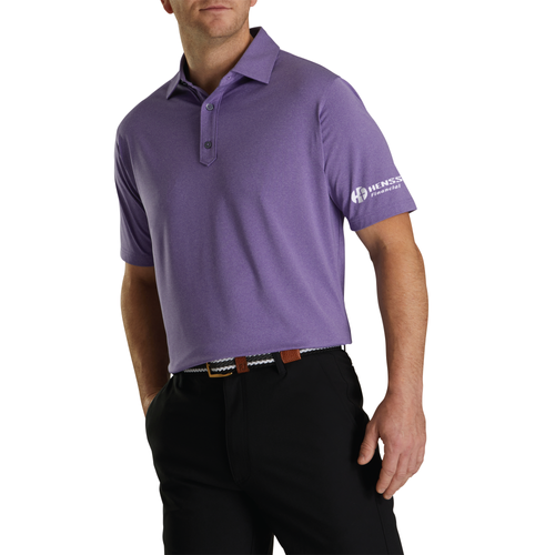Footjoy Men's Solid Lisle Polo - HEATHER VIOLET image thumbnail