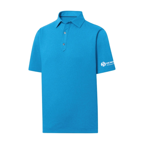 Footjoy Men's Solid Lisle Polo - HEATHER BLUE image thumbnail