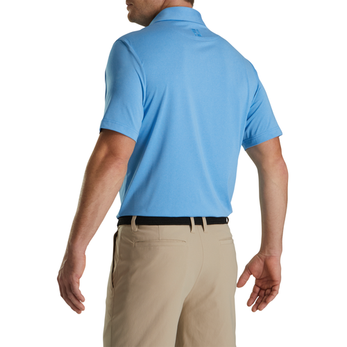 Footjoy Men's Solid Lisle Polo - HEATHER BLUE image thumbnail