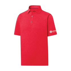 Image of Footjoy Men's Solid Lisle Polo - HEATHER RED