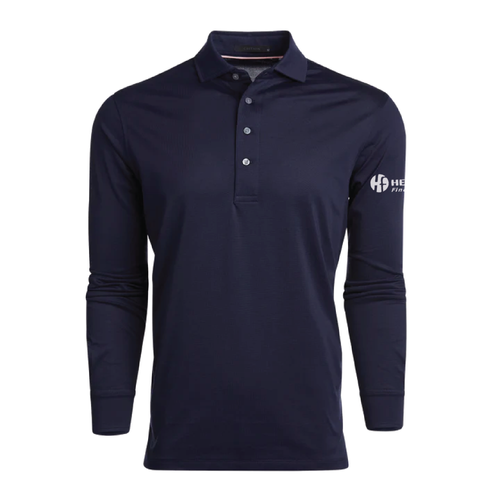 Greyson Men's Omaha Long Sleeve Polo - MALTESE BLUE image thumbnail