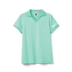 Image of Footjoy Women's End On End Open Collar Polo - SPEARMINT