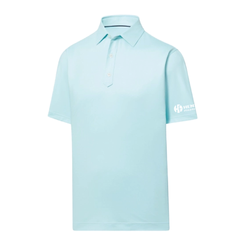 Footjoy Men's Solid Lisle Polo - AQUA image thumbnail