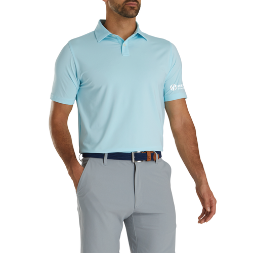 Footjoy Men's Solid Lisle Polo - AQUA image thumbnail