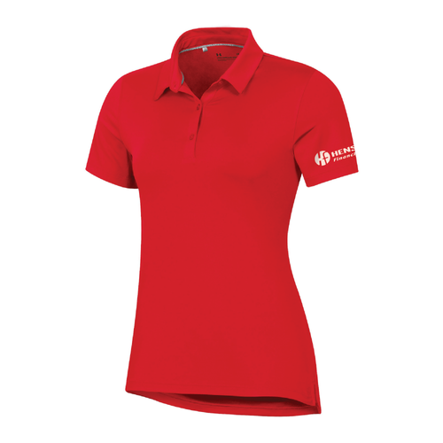 Under Armour Women's T2 Green Polo - RED image thumbnail