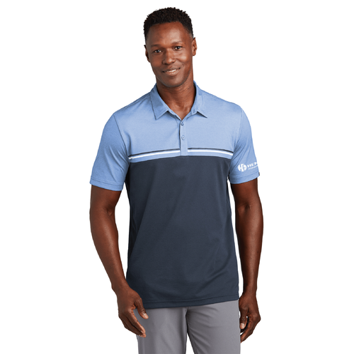 Travis Mathew Men's Sunset Blocked Polo - RIVIERA HEATHER/BLUE NIGHTS image thumbnail