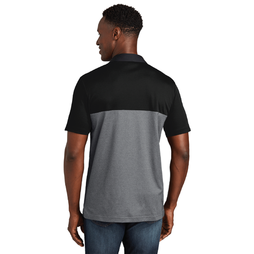Travis Mathew Men's Sunset Blocked Polo - BLACK/DARK GREY HEATHER image thumbnail