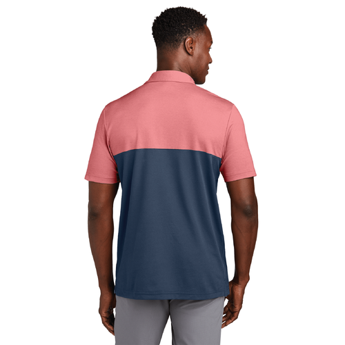Travis Mathew Men's Sunset Blocked Polo - CARDINAL HEATHER/BLUE NIGHTS image thumbnail