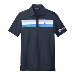 Image of Travis Mathew Men's Cabana Chest Stripe Polo - BLUE NIGHTS