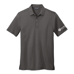 Image of Travis Mathew Men's Coto Performance Polo - QUIET SHADE GREY/BLACK