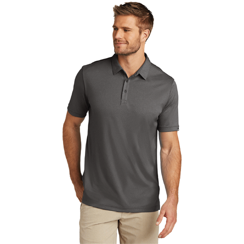 Travis Mathew Men's Coto Performance Polo - QUIET SHADE GREY/BLACK image thumbnail