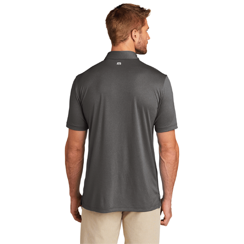 Travis Mathew Men's Coto Performance Polo - QUIET SHADE GREY/BLACK image thumbnail