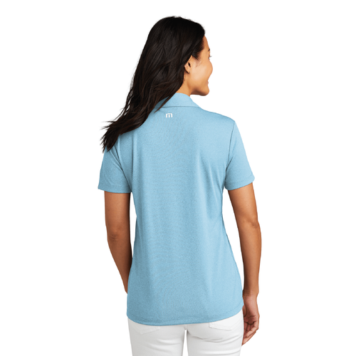 Travis Mathew Women's Coto Performance Polo - BRILLIANT BLUE HEATHER image thumbnail