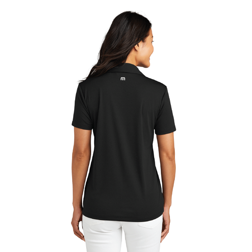 Travis Mathew Women's Coto Performance Polo - BLACK image thumbnail