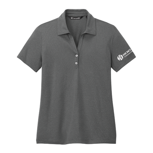 Travis Mathew Women's Coto Performance Polo - QUIET SHADE GREY/BLACK image thumbnail