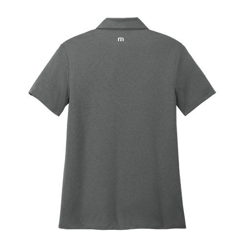 Travis Mathew Women's Coto Performance Polo - QUIET SHADE GREY/BLACK image thumbnail