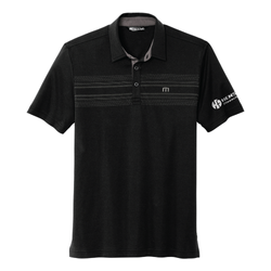 Image of Travis Mathew Men's Monterey Chest Stripe Polo - BLACK