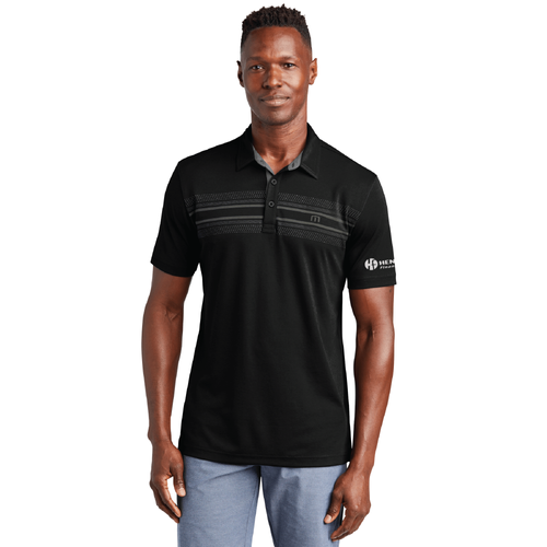 Travis Mathew Men's Monterey Chest Stripe Polo - BLACK image thumbnail